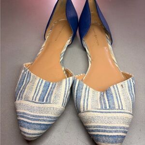 Tommy Hilfiger Blue and Cream Striped Flats